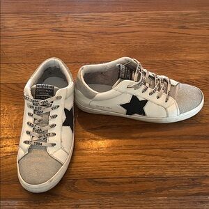 Vintage Havana white/black and silver sneakers